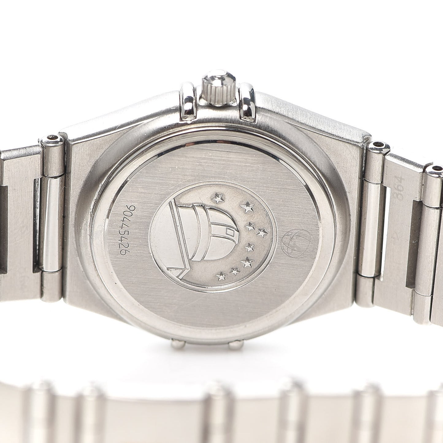 Stainless Steel Diamond Bezel Mother of Pearl 23mm Constellation Quartz Watch Pink 1466.63