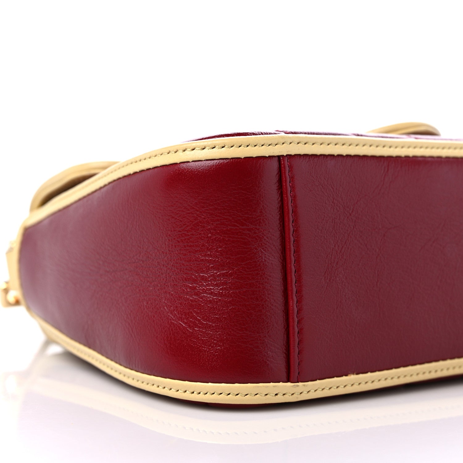 Gucci Azalea Calfskin Matelasse Diagonal Mini Torchon GG Marmont Top Handle Shoulder Bag Blue Agata New Cherry Red Butter 8 of 10