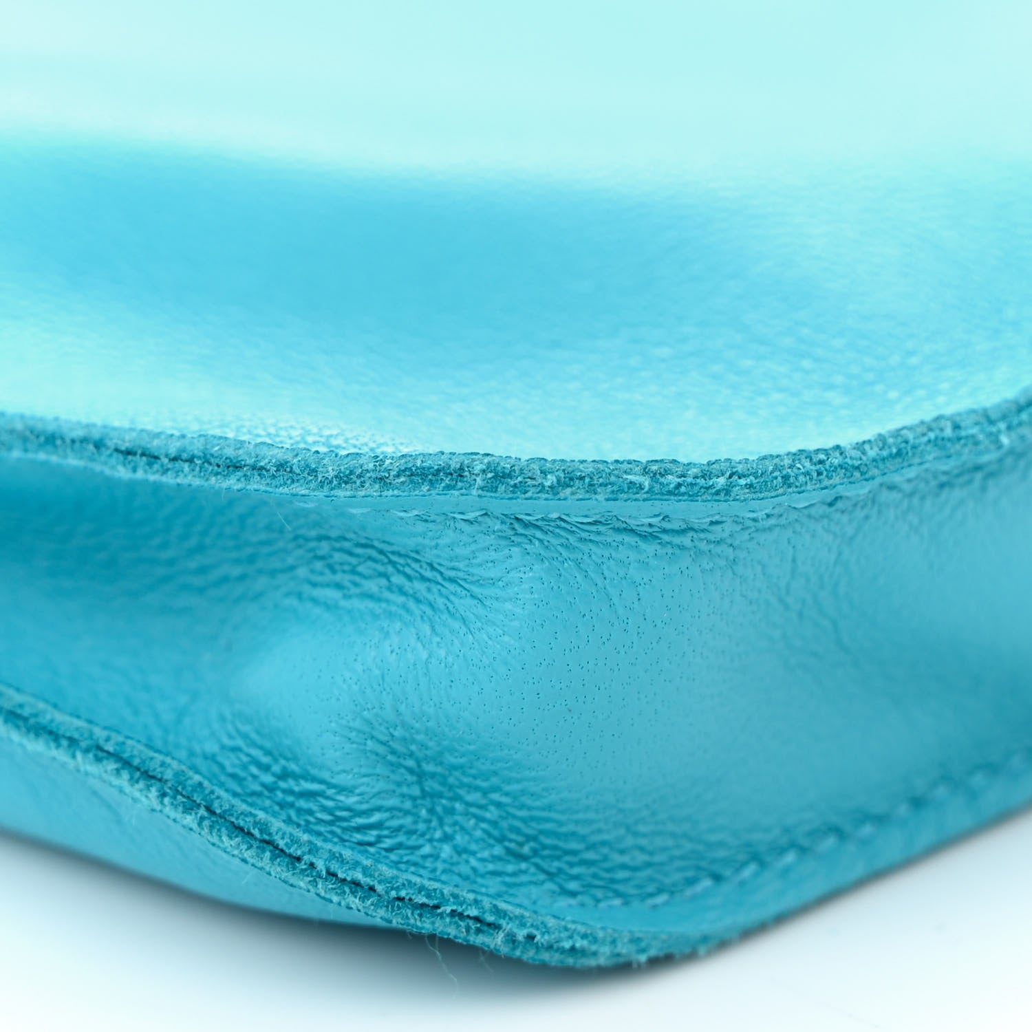 Hermes Lambskin Clou De Selle Pouch Bleu Paon 10 of 11