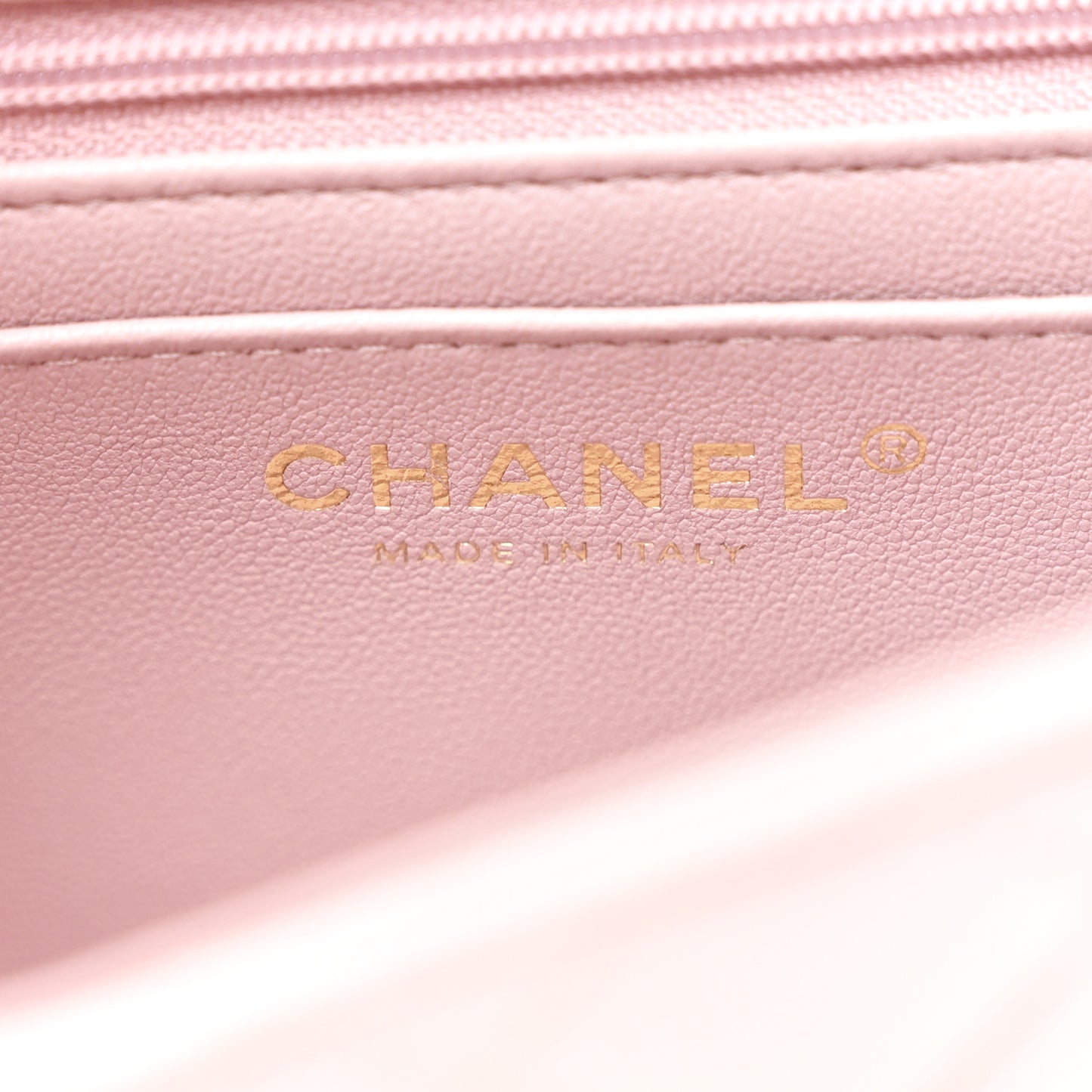 Lambskin Quilted Mini Top Handle Rectangular Flap Light Pink