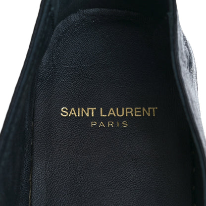 Saint Laurent Lambskin Monogram Espadrilles 38.5 Black 7 of 9