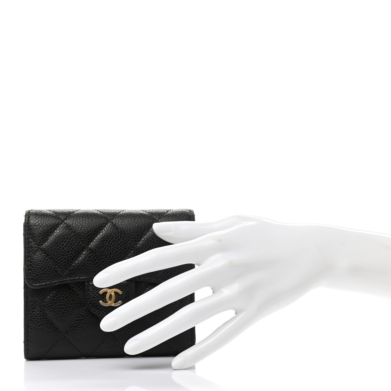 Chanel Caviar Quilted Compact Flap Wallet Black 4 of 20