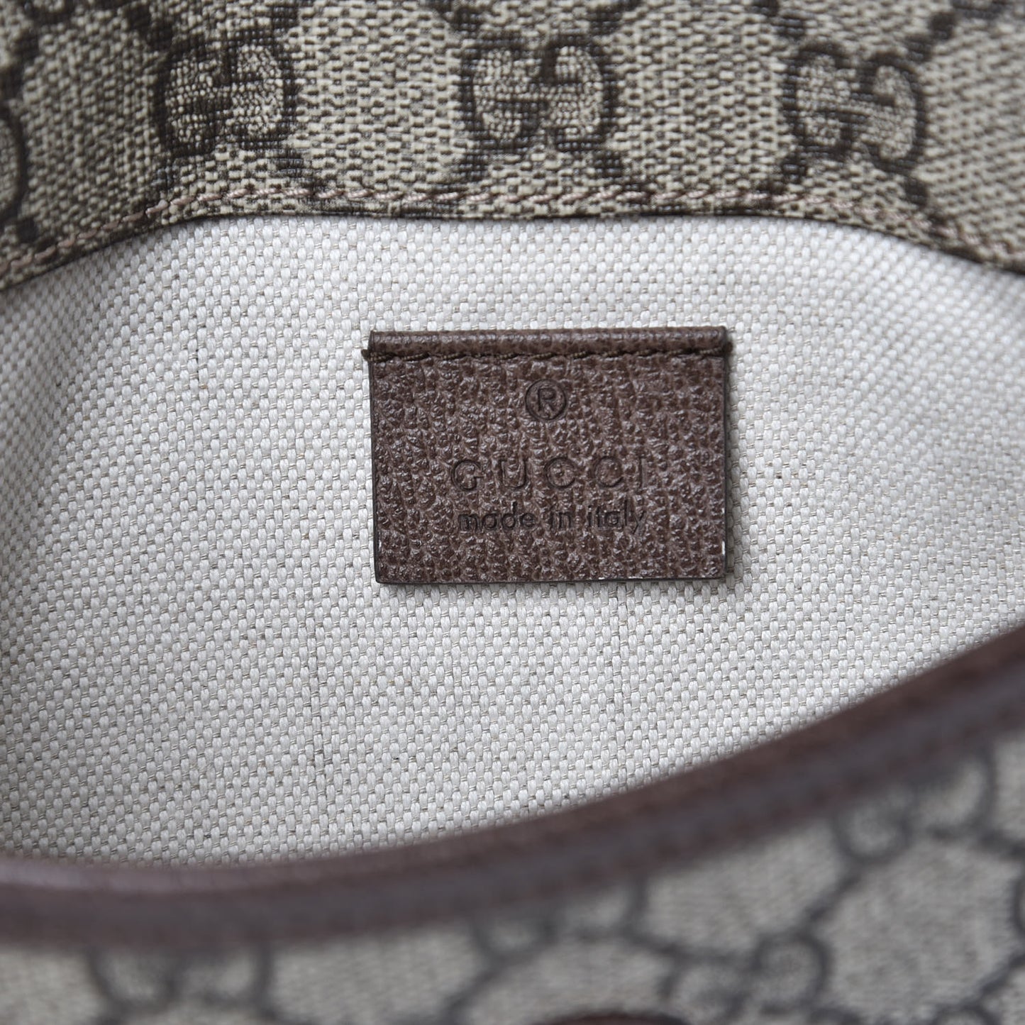 GG Supreme Monogram Neo Vintage Web Belt Bag Brown