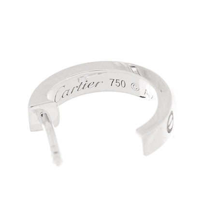 Cartier 18K White Gold Small LOVE Hoop Earrings 4 of 4