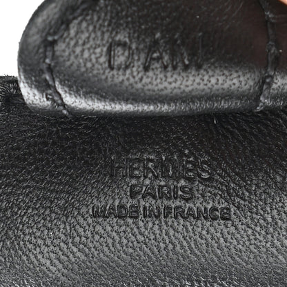 Hermes Milo Lambskin Grigri Rodeo Horse Bag Charm PM So Black 3 of 4