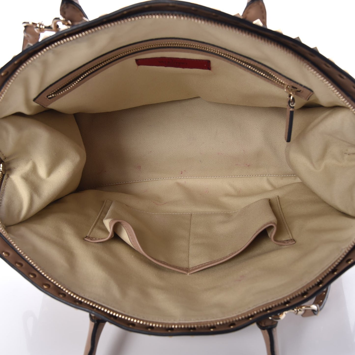 Vitello Rockstud Dome Shopper Alpaca