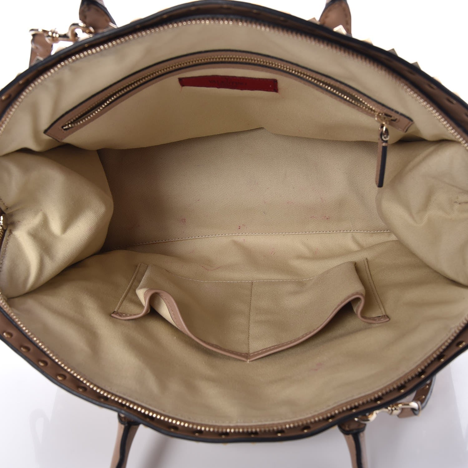 Valentino Garavani Vitello Rockstud Dome Shopper Alpaca 5 of 7