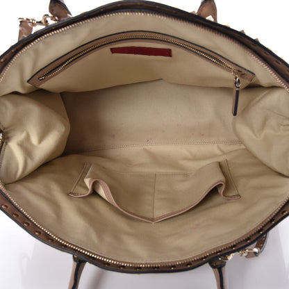 Valentino Garavani Vitello Rockstud Dome Shopper Alpaca 5 of 7