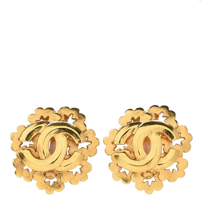 Chanel CC Clip On Earrings Gold 1 of 3