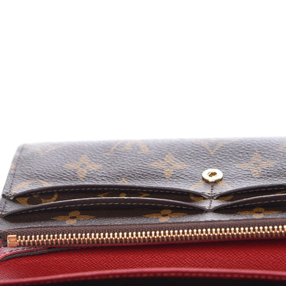 Louis Vuitton Monogram Emilie Wallet Red 8 of 9