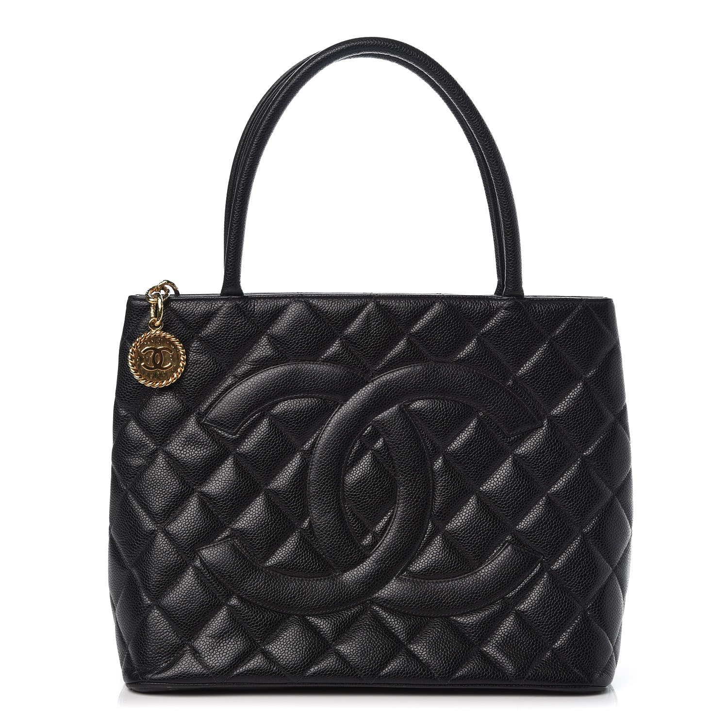 Chanel Caviar Quilted Medallion Tote Black 1 of 7