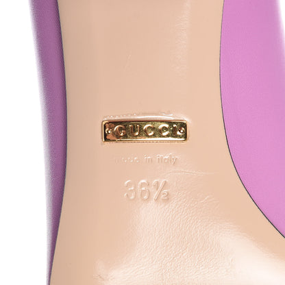 Gucci Malaga Kid GG Marmont Fringe 50mm Loafer Pumps 36.5 Candy Mousse 7 of 8