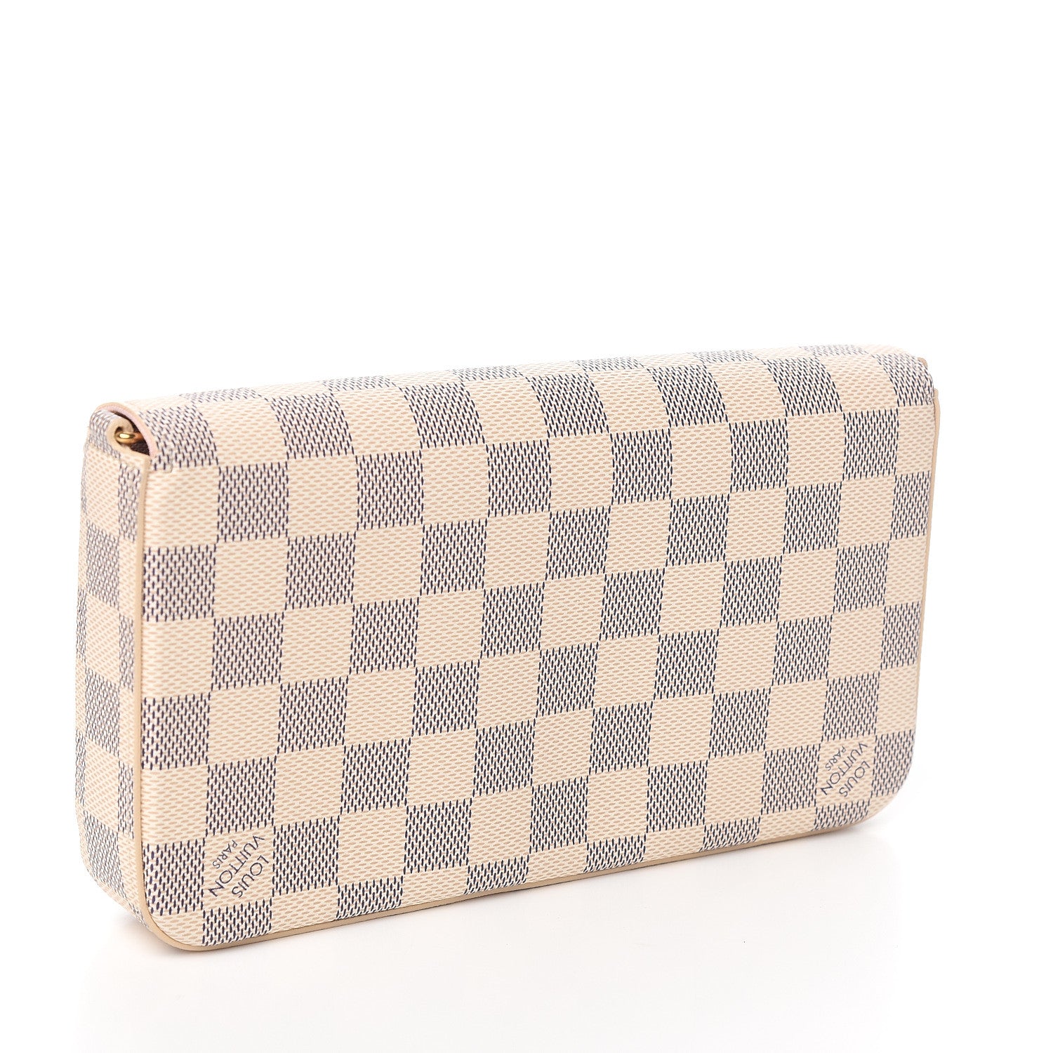 Louis Vuitton Damier Azur Pochette Felicie Chain Wallet Rose Ballerine 2 of 10