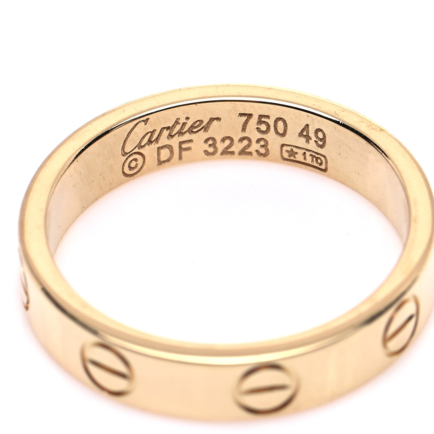 Cartier 18K Yellow Gold 3.5mm LOVE Wedding Band Ring 49 4.75 4 of 4