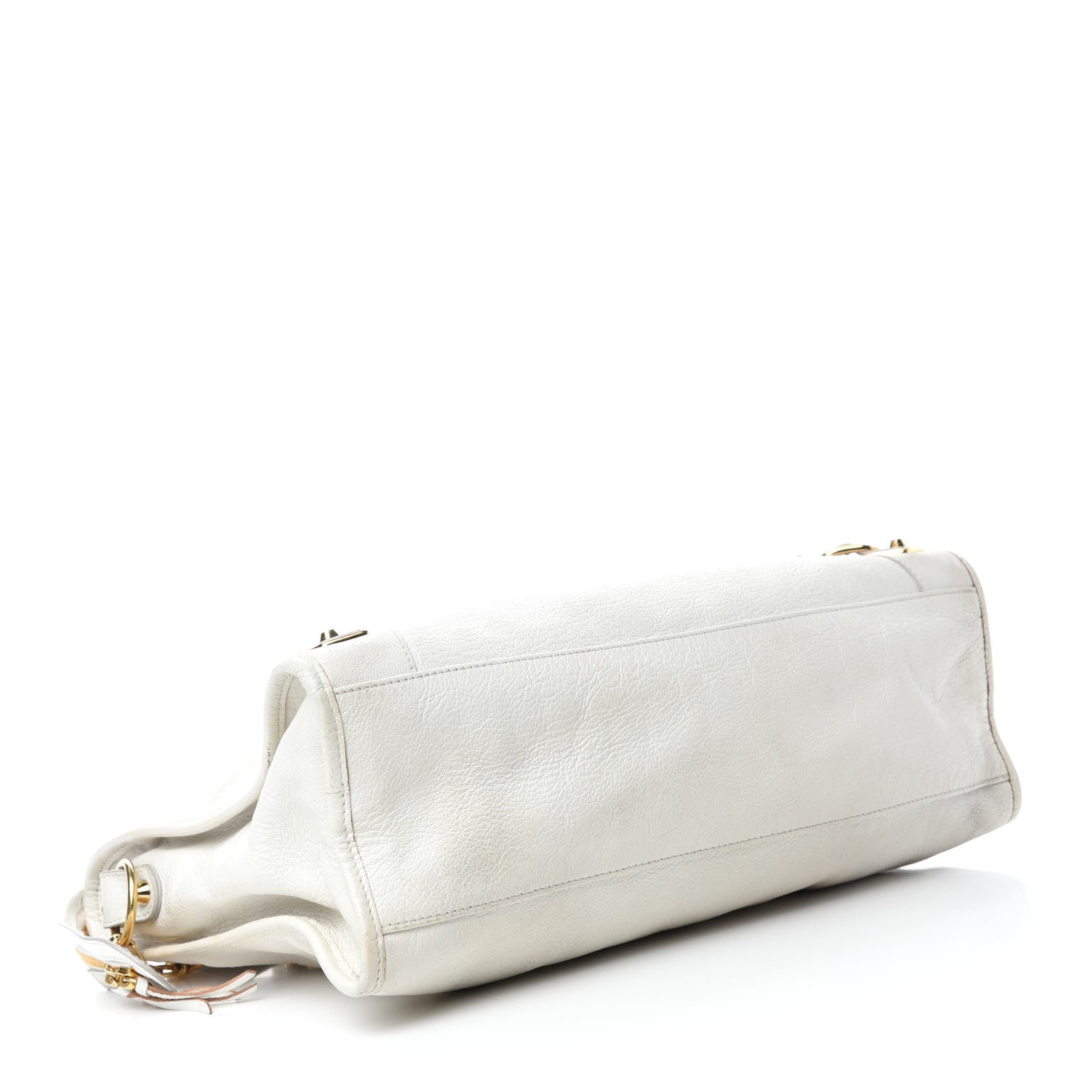 Balenciaga Chevre Gold Metallic Edge Hardware City White 4 of 15