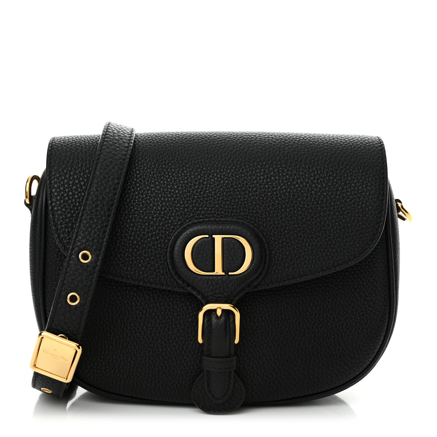 Christian Dior Grained Calfskin Medium Bobby Flap Black 1 of 12