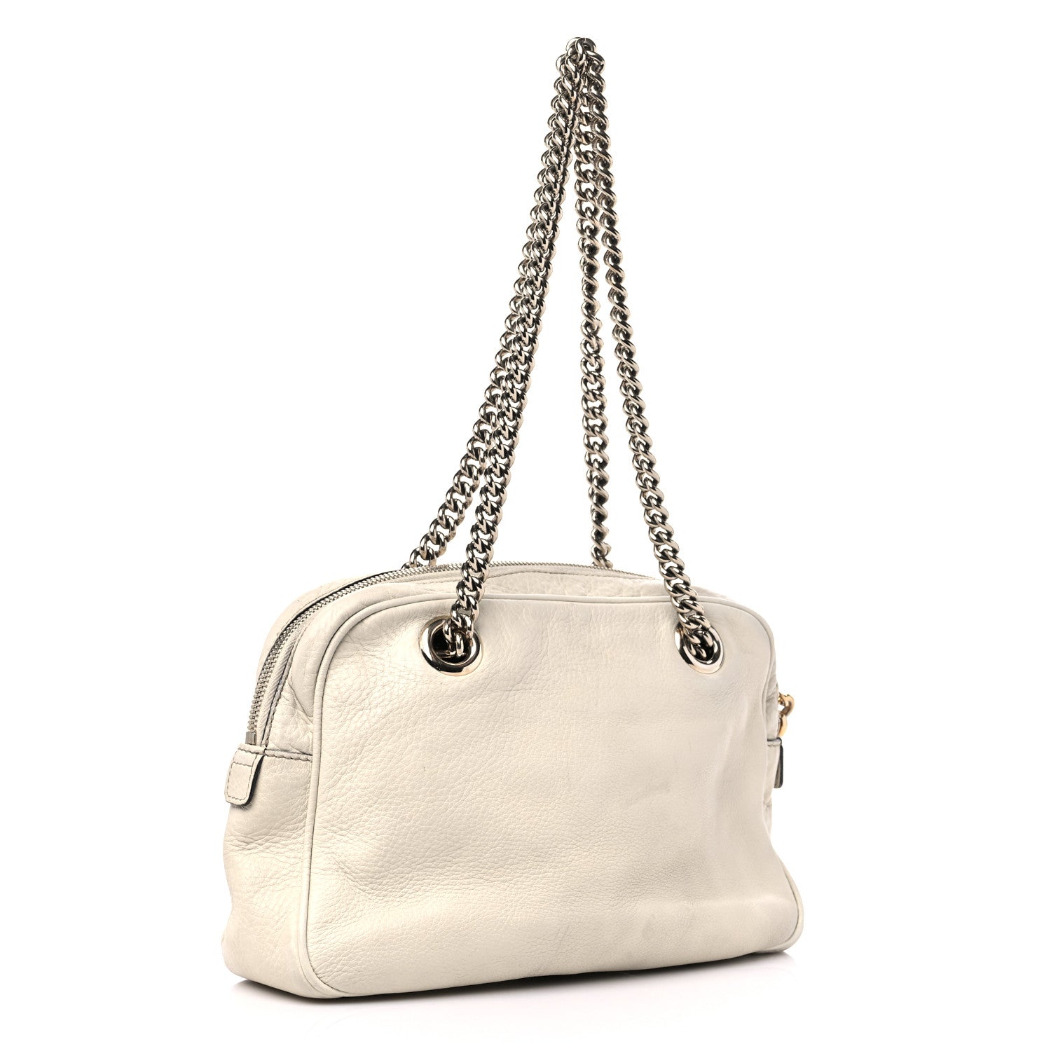 Gucci Pebbled Calfskin Small Soho Bowler Off White 3 of 15