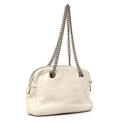 Gucci Pebbled Calfskin Small Soho Bowler Off White 3 of 15