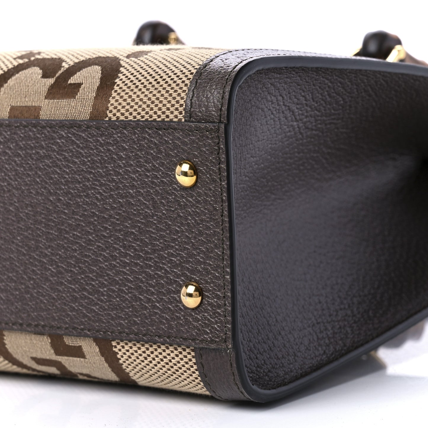 Monogram Jumbo GG Textured Dollar Calfskin Small Diana Tote Bag Camel Ebony New Acero Pomegranate Red