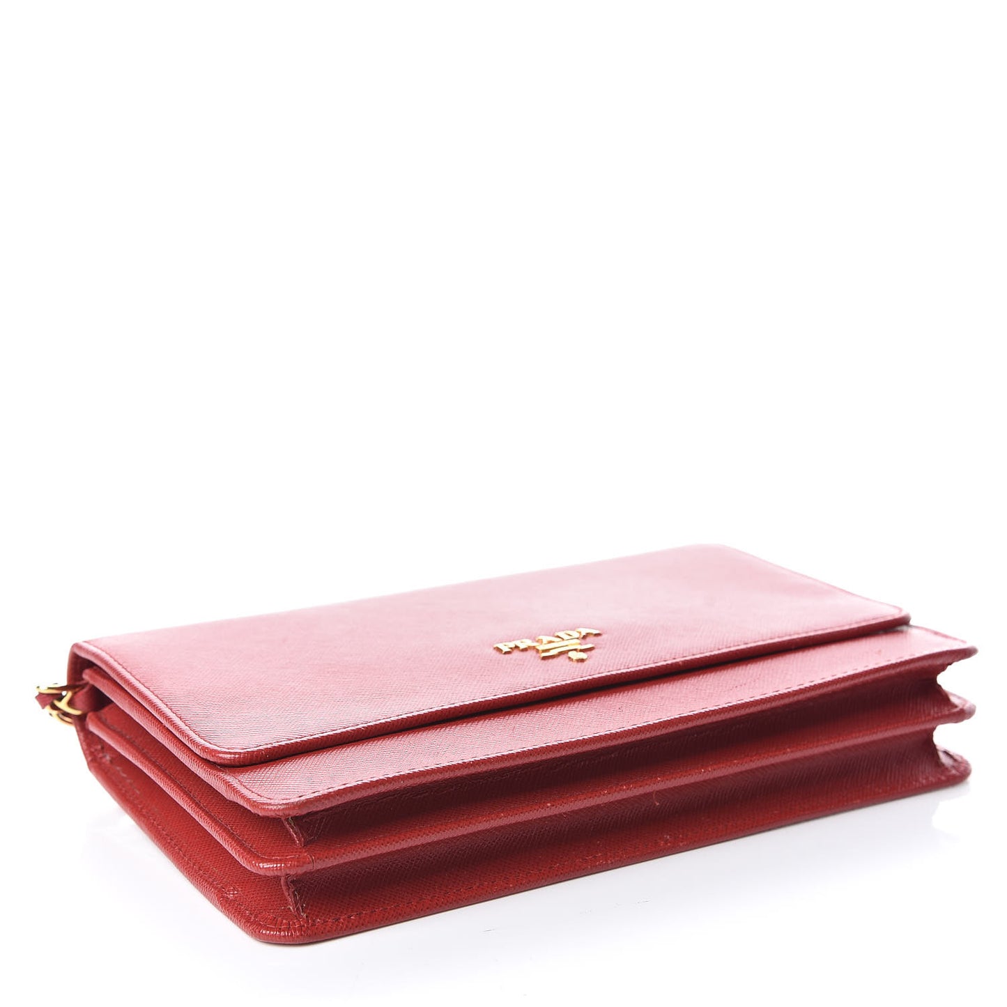 Saffiano Metal Flap Wallet With Strap Fuoco