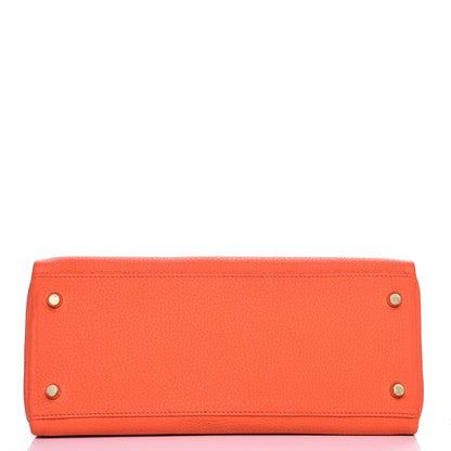 Hermes Togo Kelly Retourne 28 Orange Poppy 7 of 31