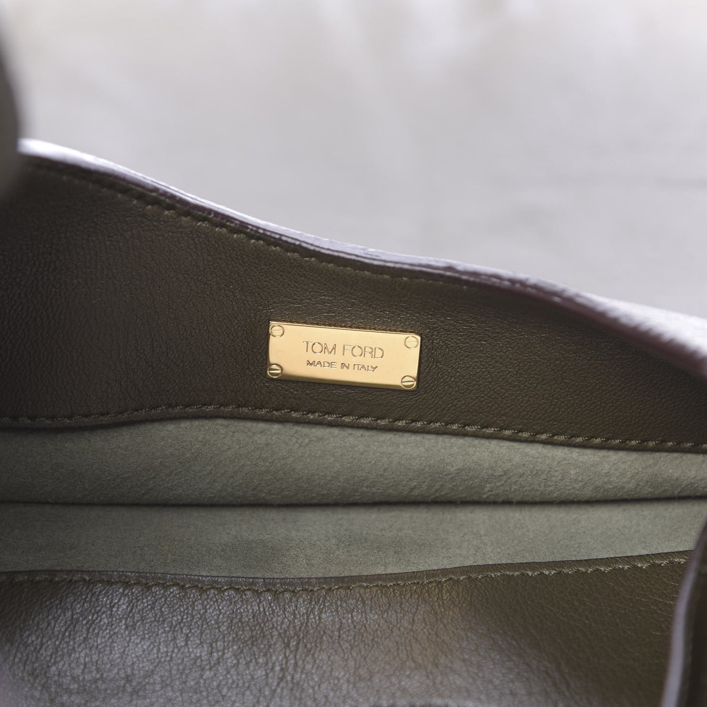 Ramskin Large Alix Padlock Zip Shoulder Bag Green