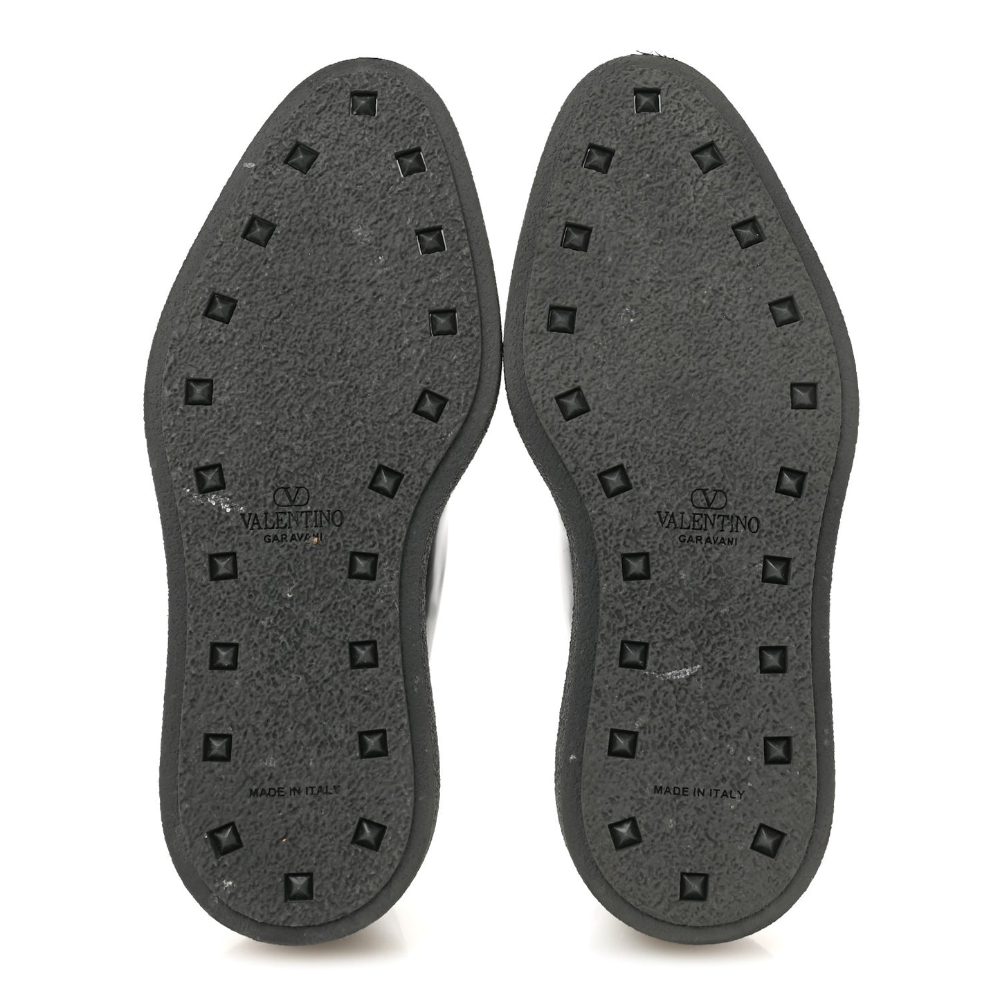 Calfskin Rockstud Womens M-Way Derby Loafers 39.5 Black