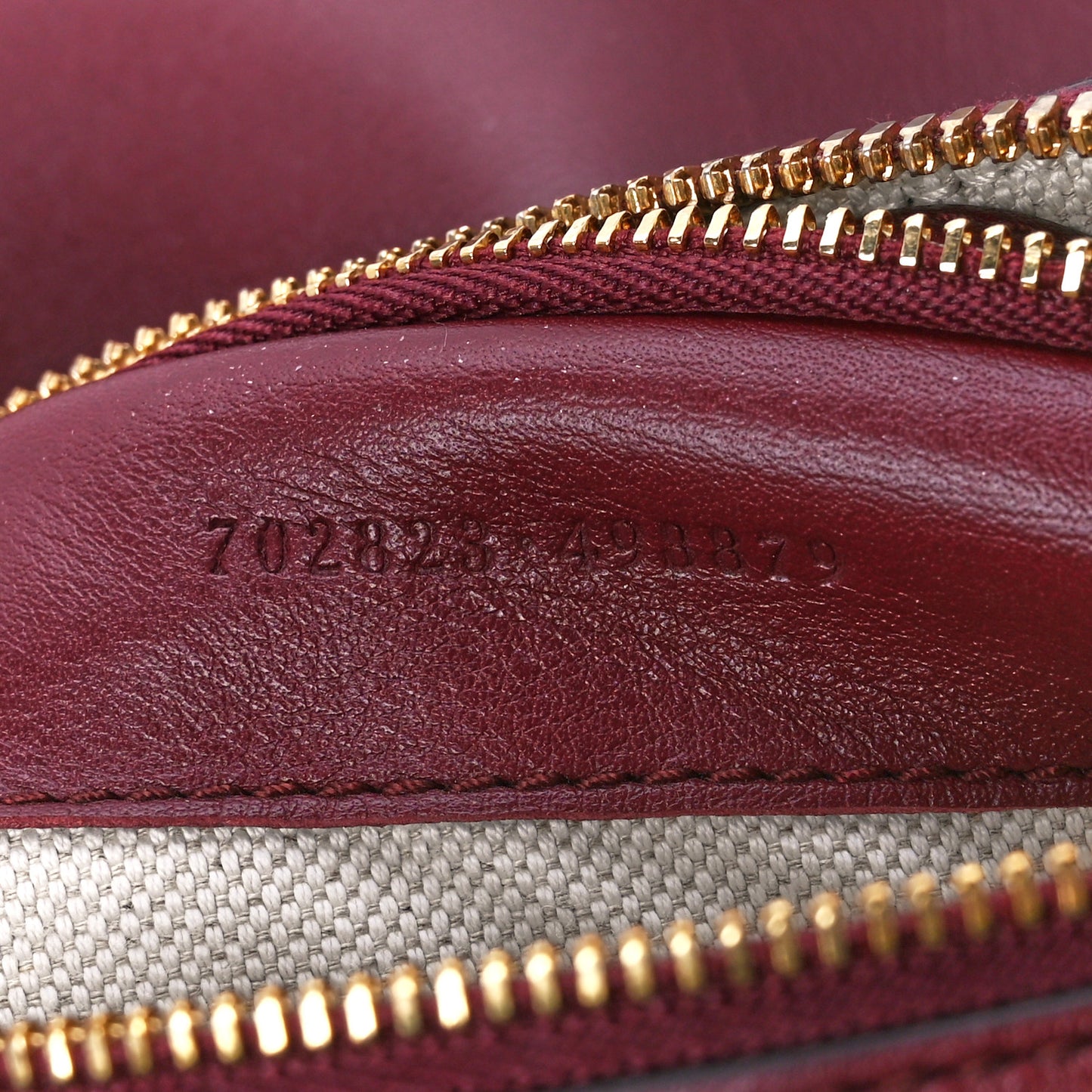 Aria Calfskin Web Large Attache Shoulder Bag Dark Red