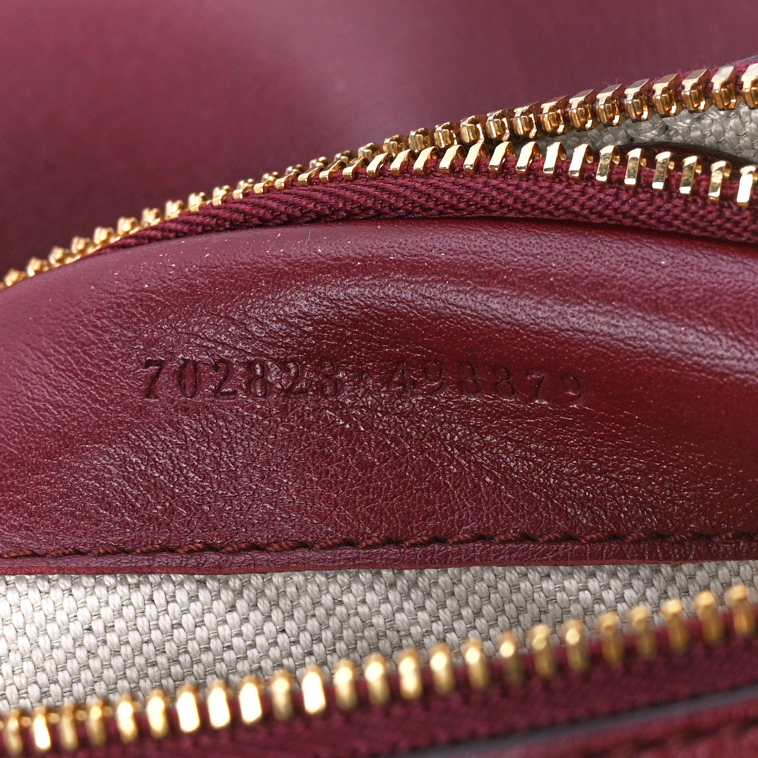 Gucci Aria Calfskin Web Large Attache Shoulder Bag Dark Red 7 of 11