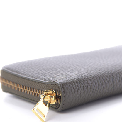 Tom Ford Grained Calfskin TF Zip Around Wallet Graphite 6 of 8