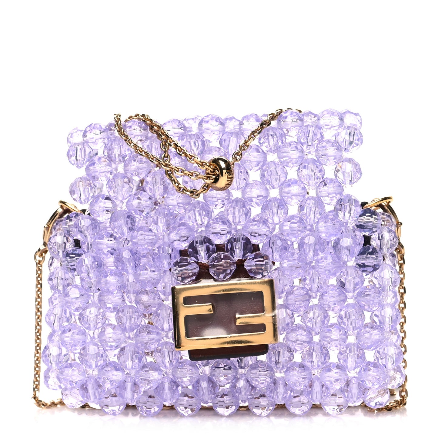 Enamel Vitello King Beaded Pico Baguette Charm Anemone