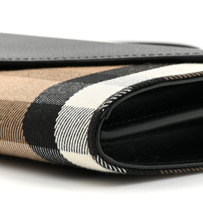 Burberry Calfskin House Check Hannah Wallet with Detachable Strap Black 9 of 10