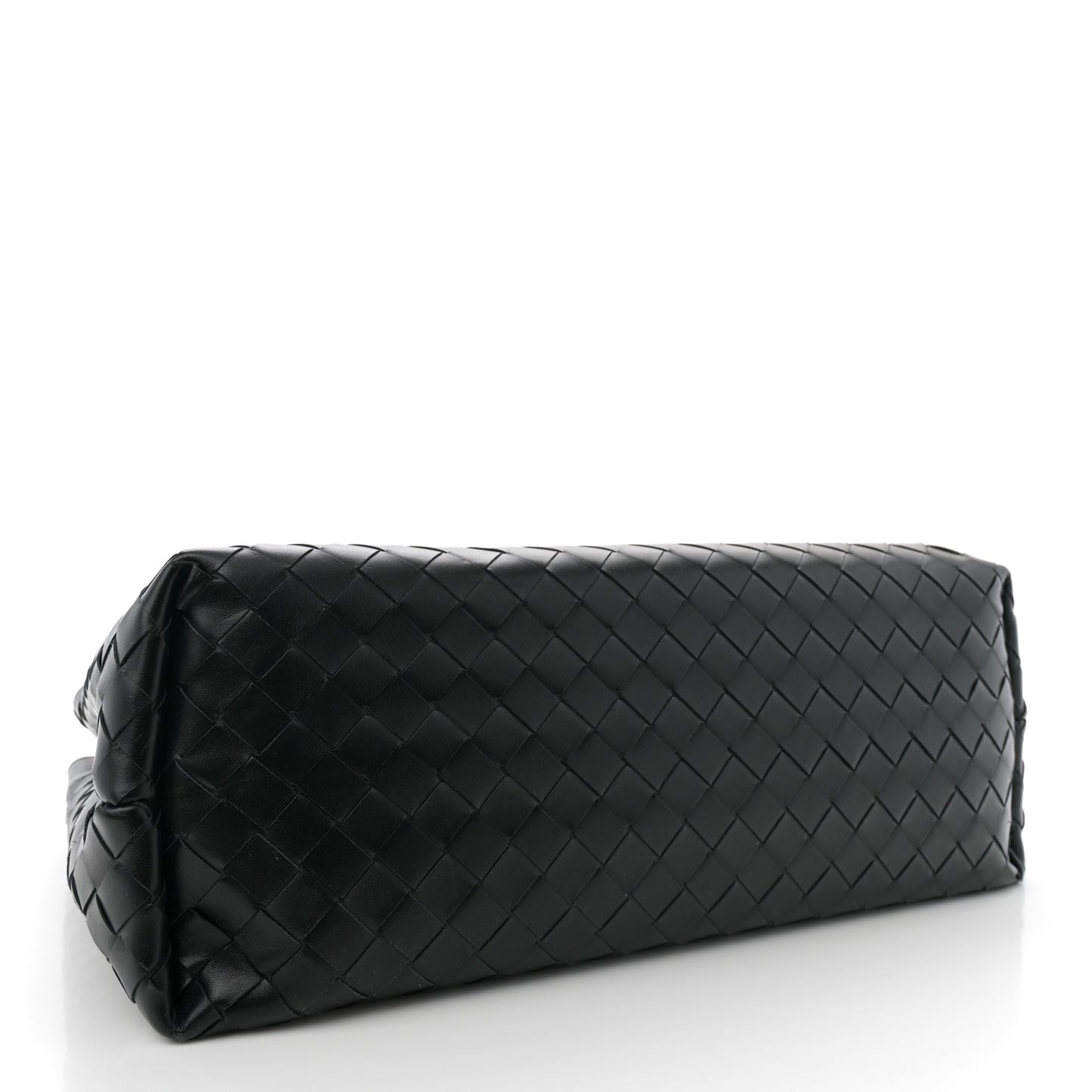 Calfskin Intrecciato Medium Andiamo Messenger Bag Black