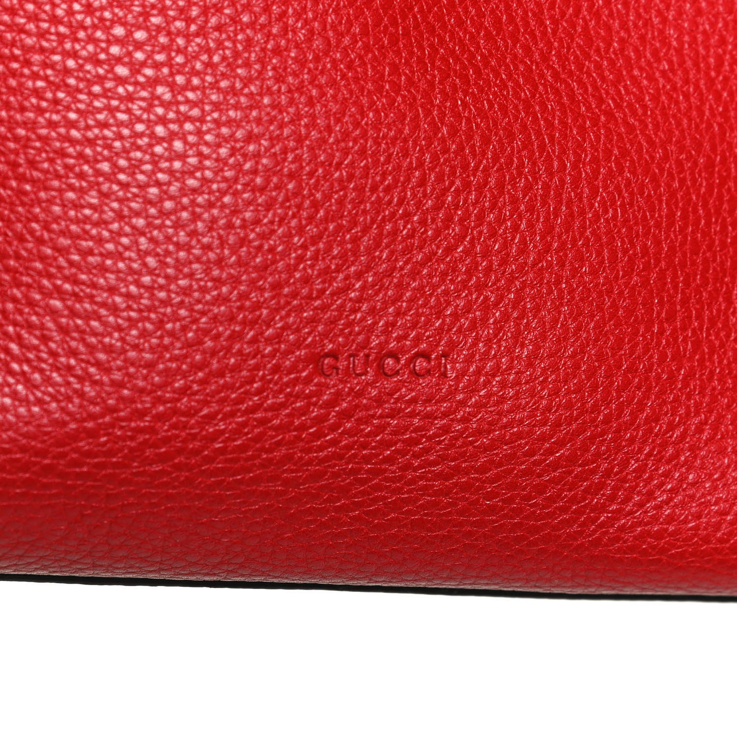 Gucci Pebbled Calfskin Large Bamboo Daily Top Handle Bag Red 7 of 13