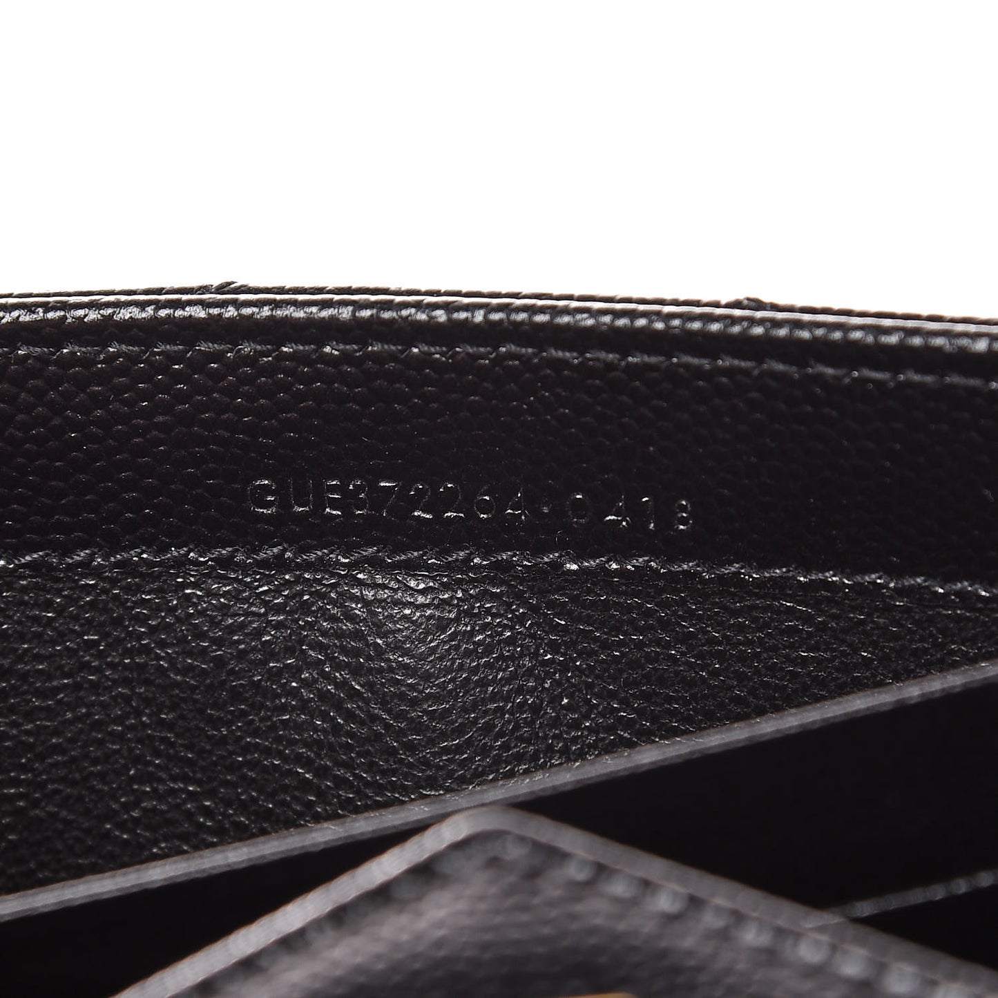 Grain De Poudre Matelasse Chevron Monogram Flap Wallet Black