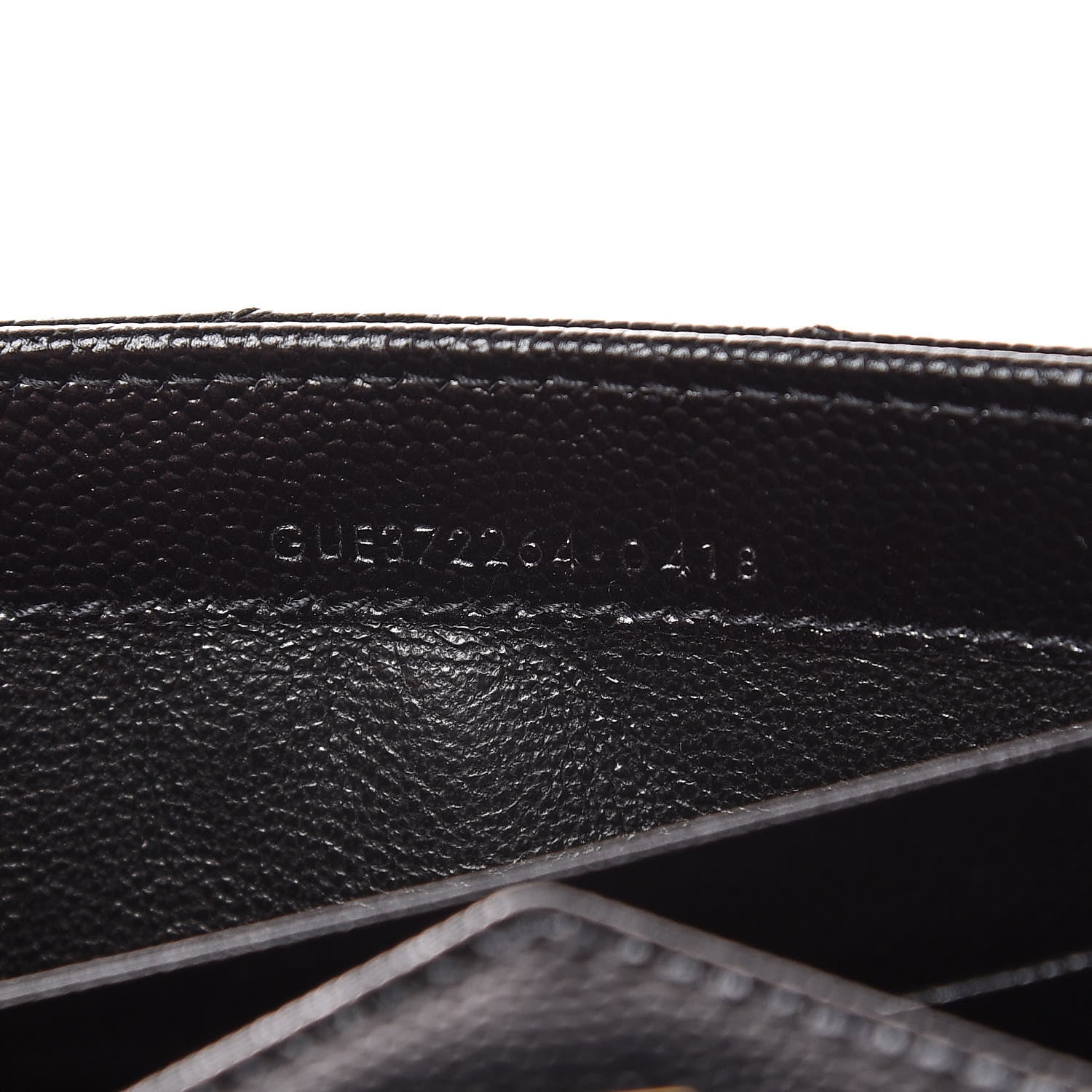 Saint Laurent Grain De Poudre Matelasse Chevron Monogram Flap Wallet Black 8 of 12