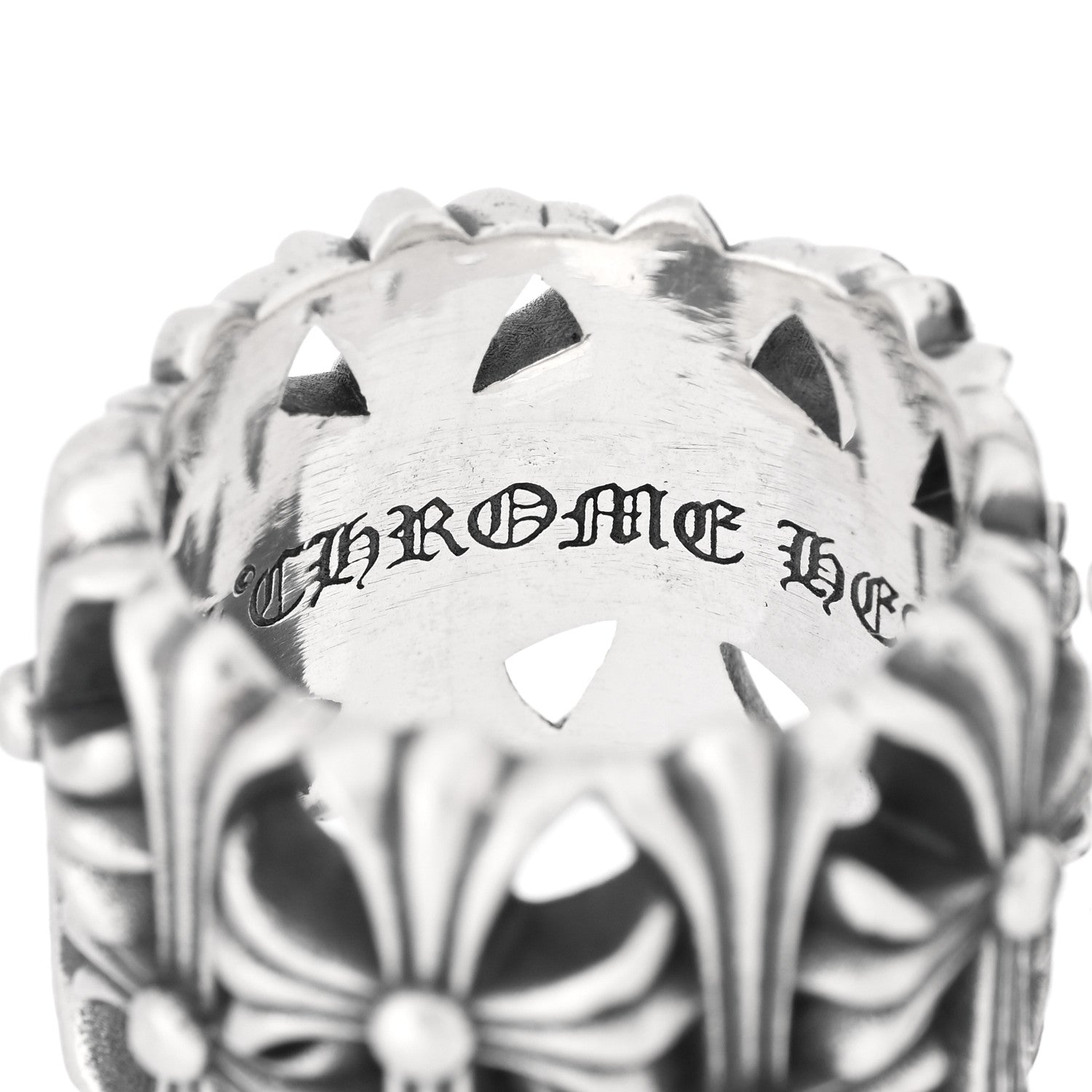 Chrome Hearts Sterling Silver Cemetery Cross Ring 57 8 4 of 4