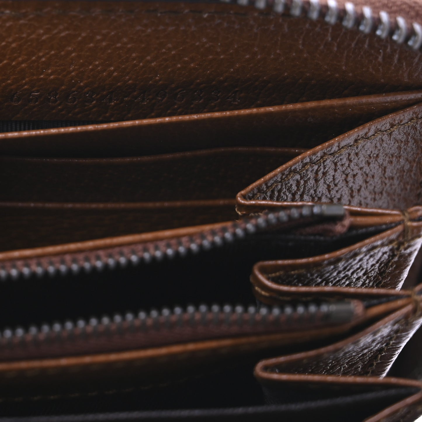 Wonka Grain Calfskin Diana Zip Around Continental Wallet Cuir