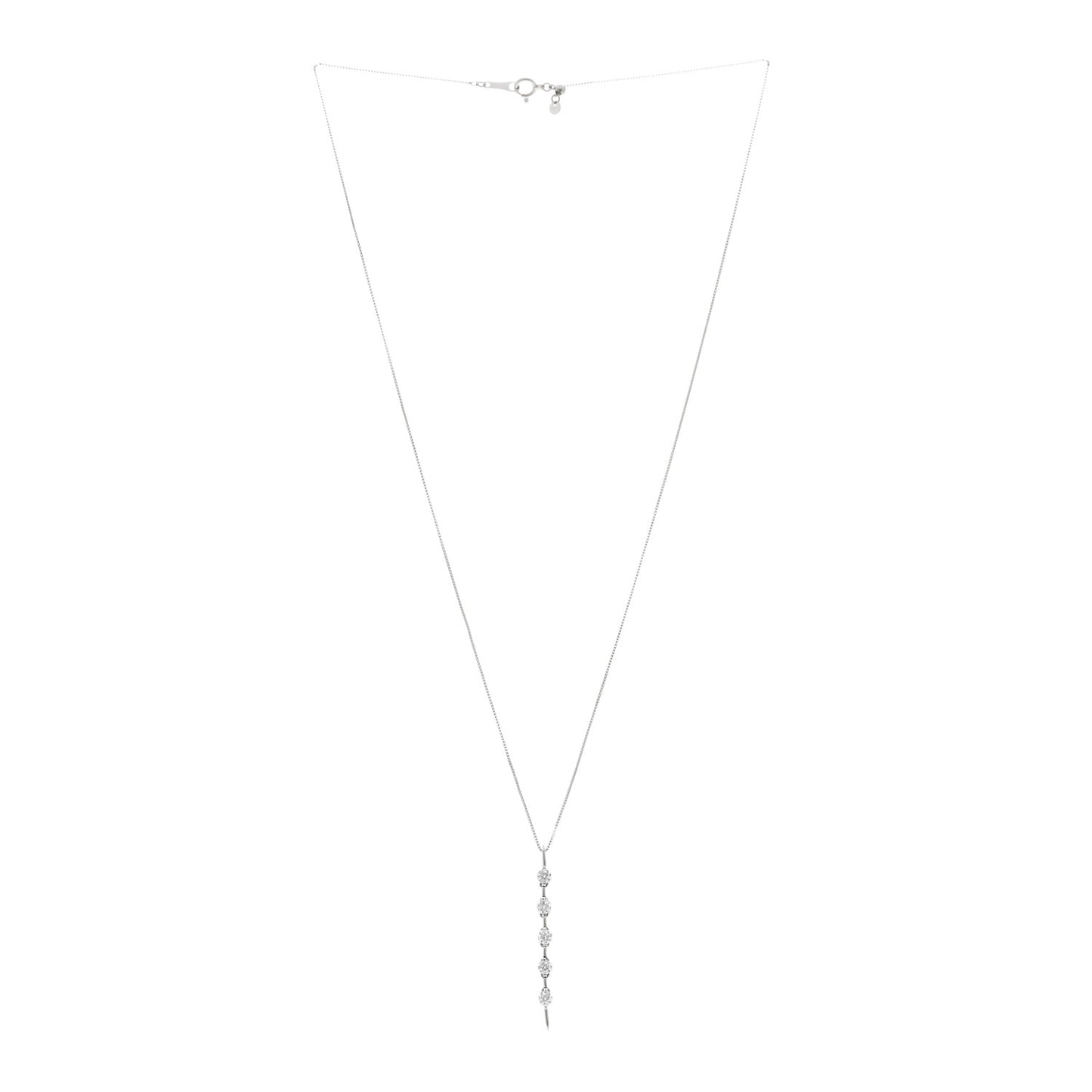 Platinum Diamond .50ctw Drop Pendant Necklace