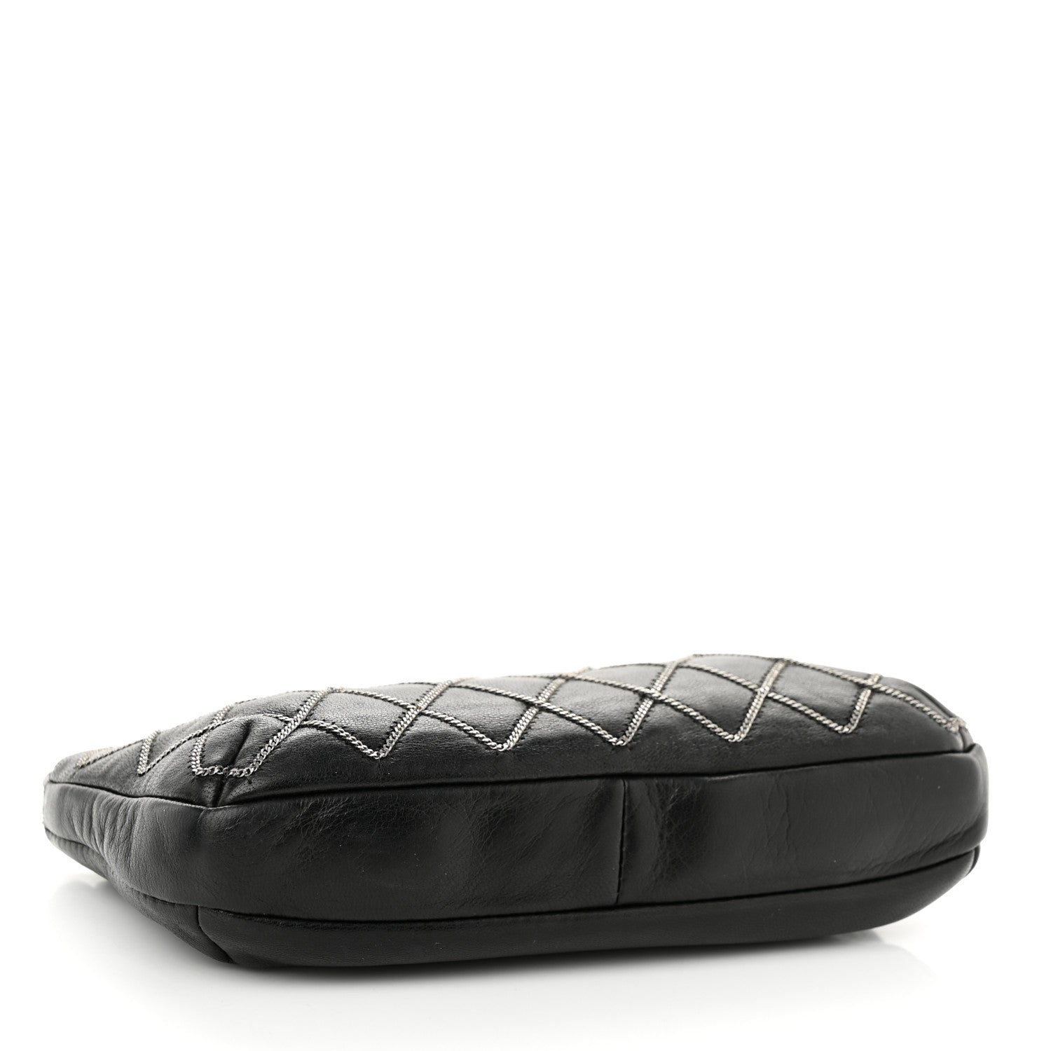 Chanel Calfskin Chain Stitch Clutch Black 4 of 11