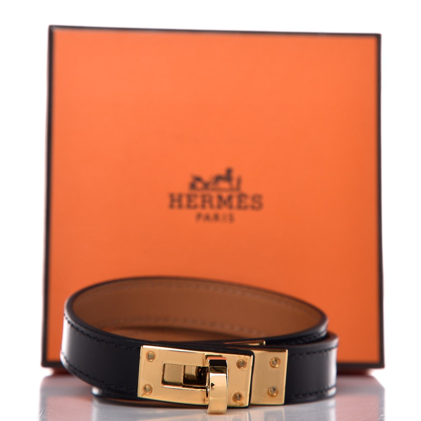 Box Kelly Double Tour Bracelet M Black