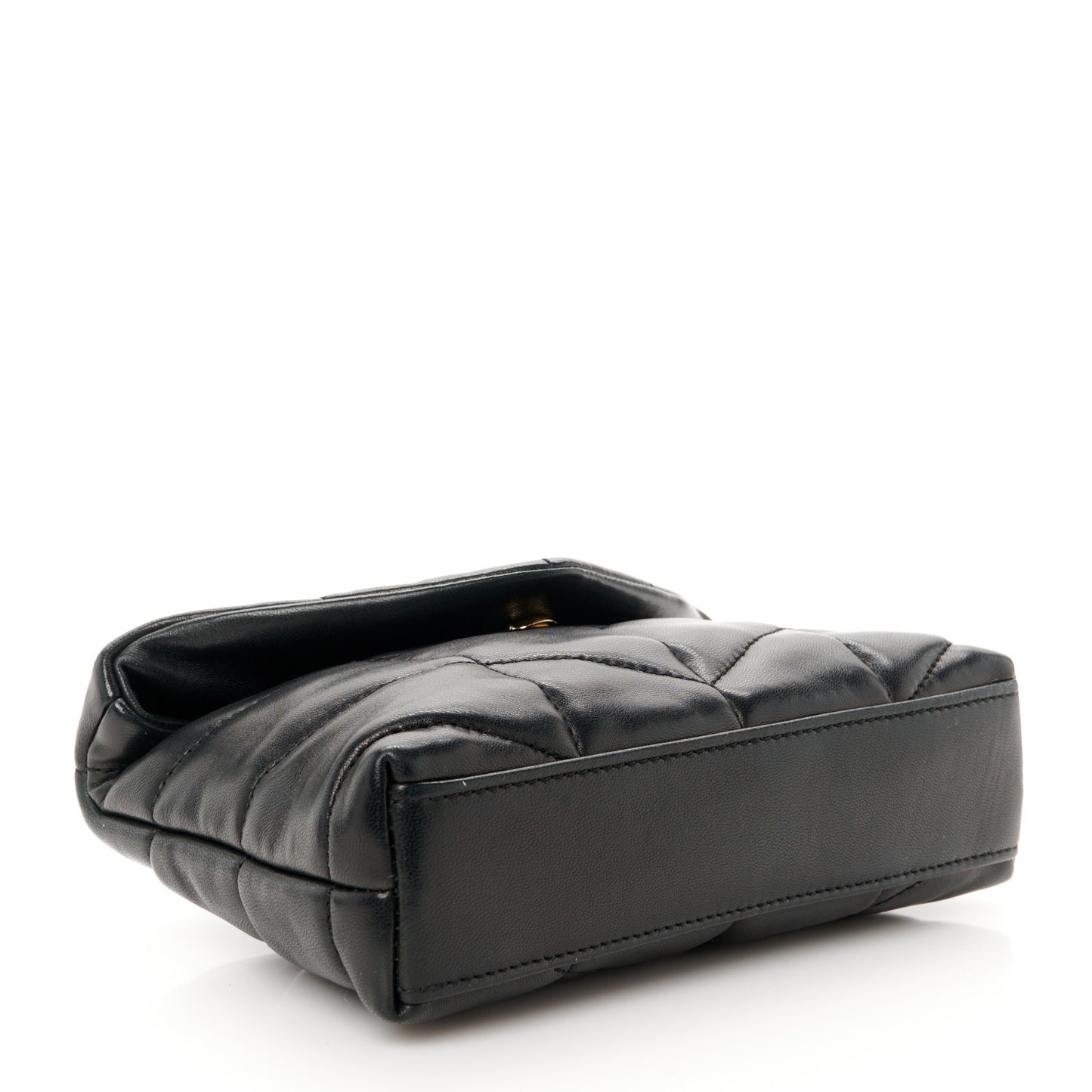 Lambskin Monogram Loulou Puffer Pouch Clutch Black