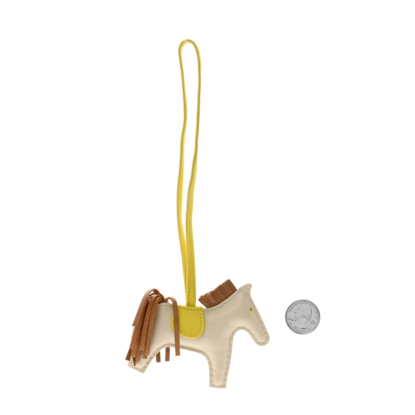 Milo Lambskin Grigri Rodeo Horse Bag Charm PM Craie Chai Lime