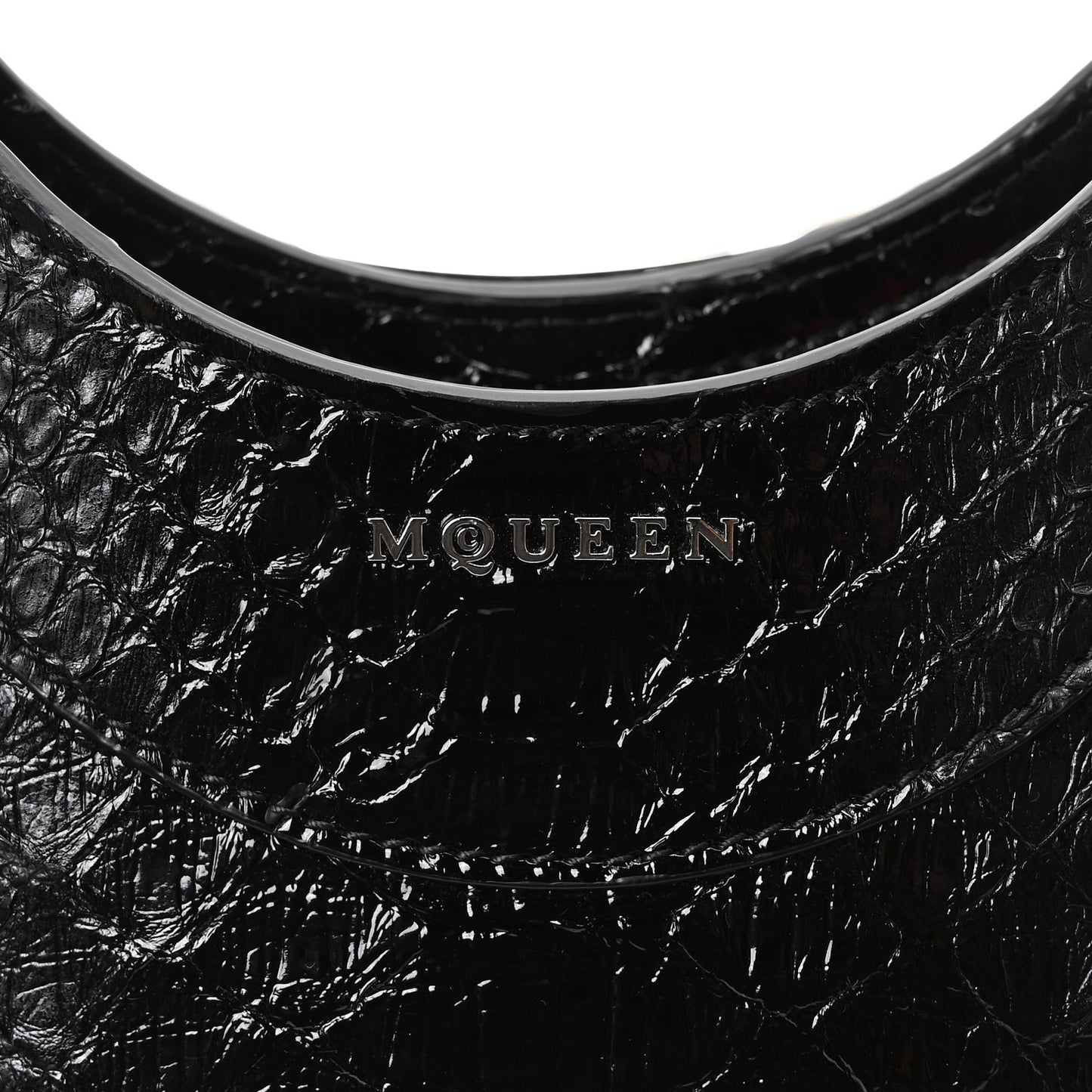 Snakeskin Crystal Mini T Bar Top Handle Black