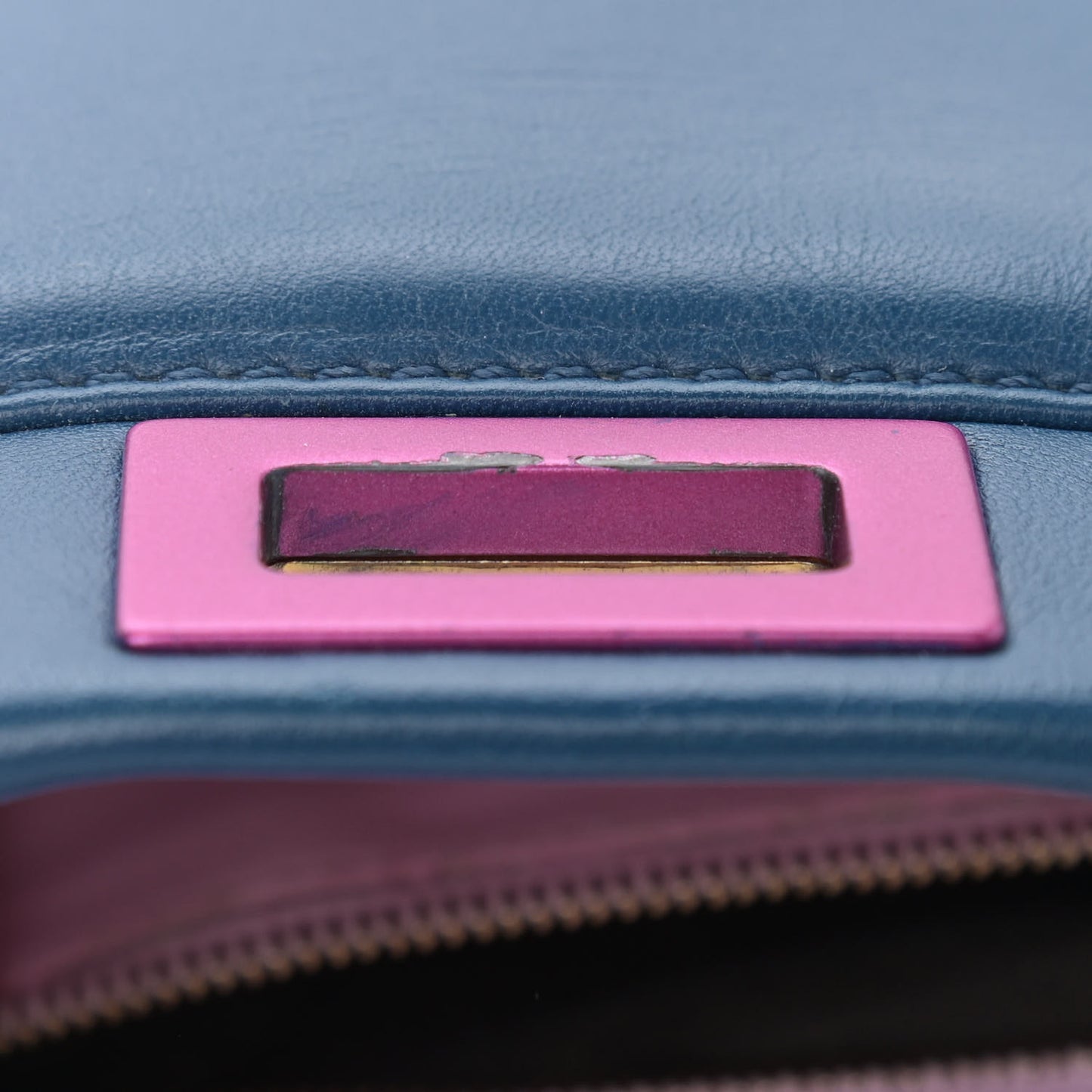 Nappa Colorblock Mini Peekaboo Iconic Satchel Iris Magenta Bubblegum