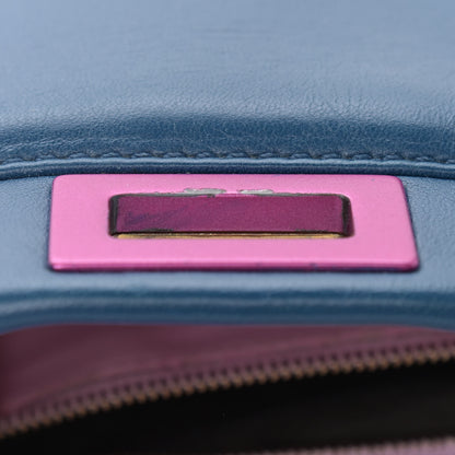 Fendi Nappa Colorblock Mini Peekaboo Iconic Satchel Iris Magenta Bubblegum 10 of 12