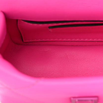 Valentino Garavani Nappa Lacquer Monochrome Mini Roman Stud Shoulder Bag Pink PP 7 of 11