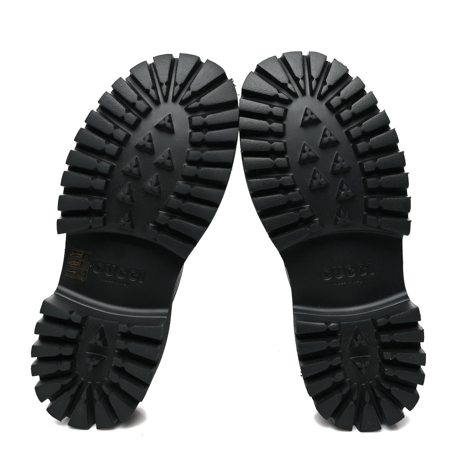 Gucci Rubber GG Monogram Perforated Elea Platform 55mm Lug Sole Sandals 39 Black 5 of 9