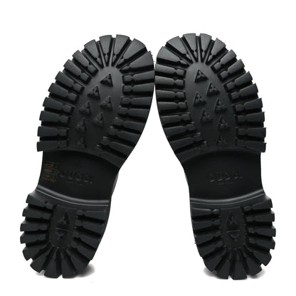 Gucci Rubber GG Monogram Perforated Elea Platform 55mm Lug Sole Sandals 39 Black 5 of 9