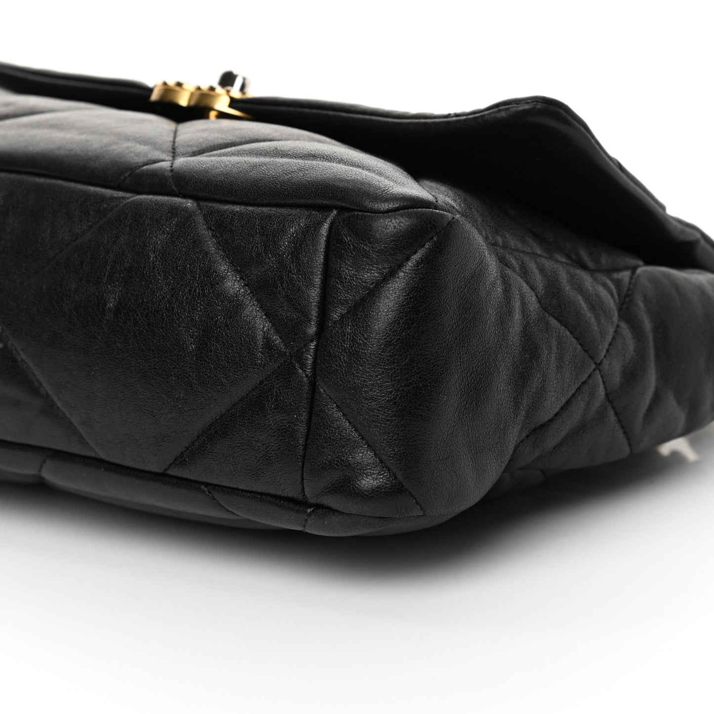 Goatskin Quilted Large Chanel 19 Flap Black